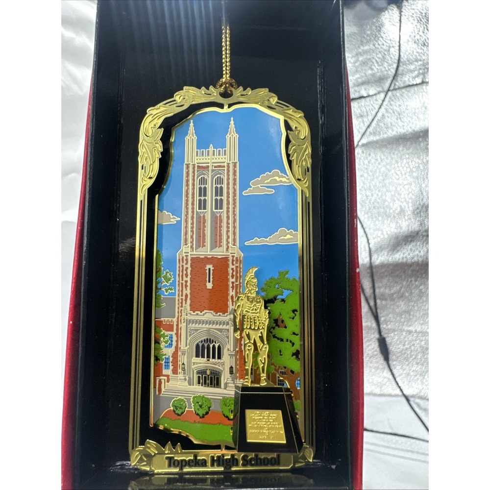 Nation's Treasures Topeka HS Ornament 24K Gold Finish Brass